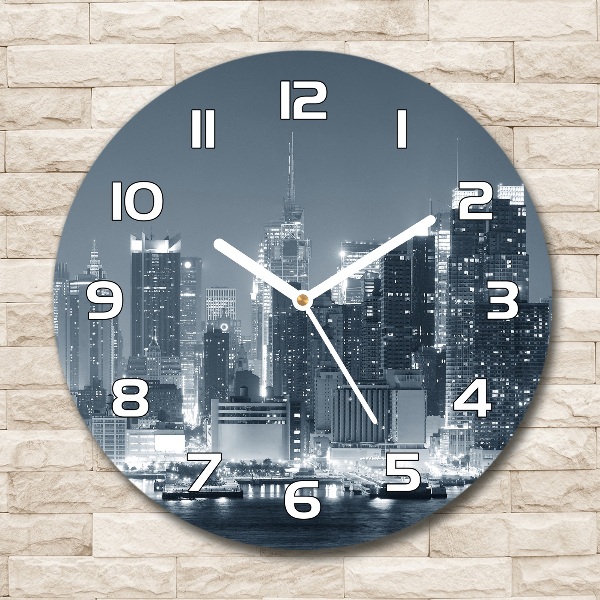 Reloj de pared redondo Manhattan Nueva York