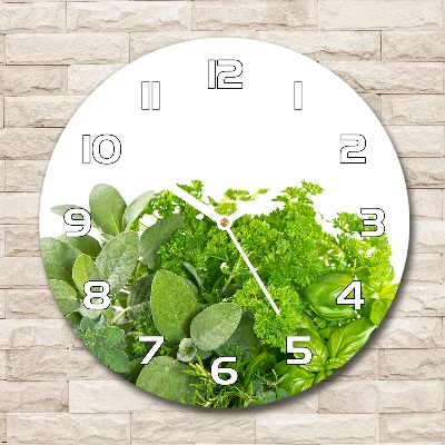 Reloj de pared redondo Hierbas