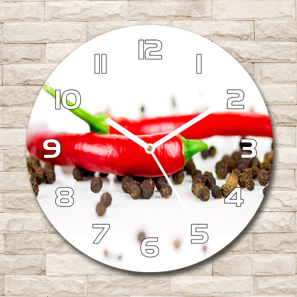 Reloj redondo pared Chile y pimienta
