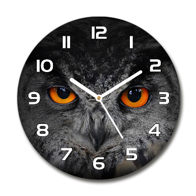 Reloj de pared redondo Ojos de búho diabólicos