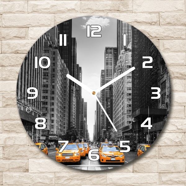 Reloj redondo pared Taxis de Nueva York