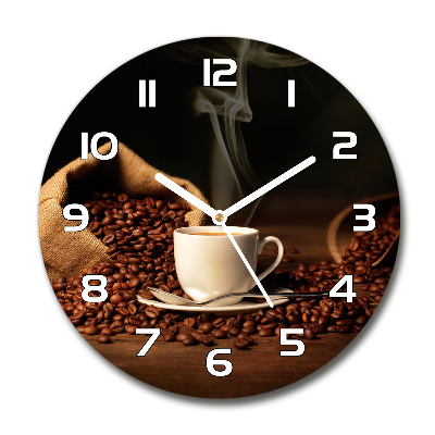 Reloj redondo pared Café en una taza