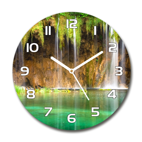 Reloj de cristal redondo Lagos de Plitvice
