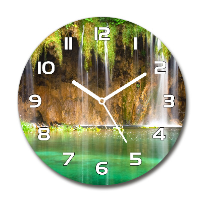 Reloj de cristal redondo Lagos de Plitvice