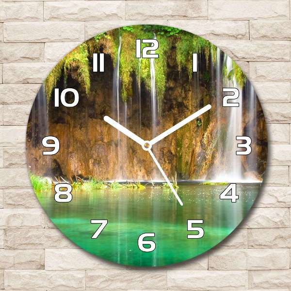 Reloj de cristal redondo Lagos de Plitvice