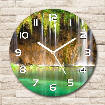 Reloj de cristal redondo Lagos de Plitvice