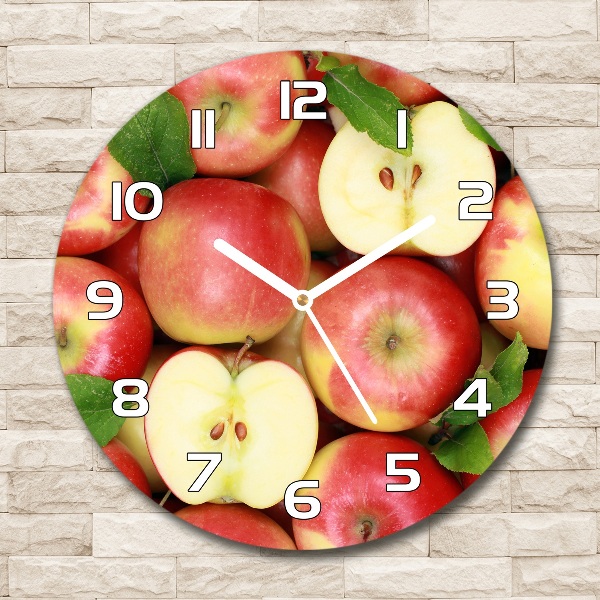 Reloj de pared redondo Manzanas