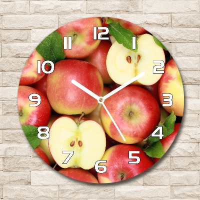 Reloj de pared redondo Manzanas