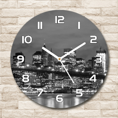 Reloj redondo pared Manhattan Nueva York