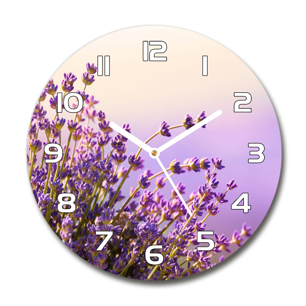 Reloj de cristal redondo Lavanda