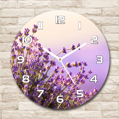 Reloj de cristal redondo Lavanda