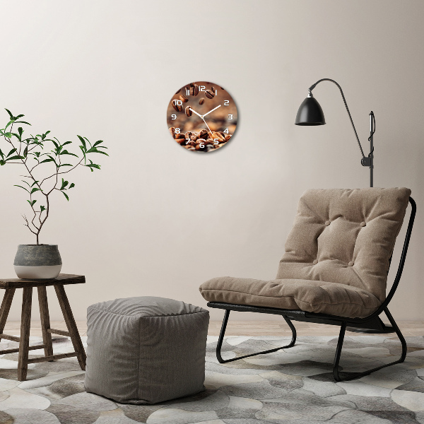 Reloj redondo pared Granos de café