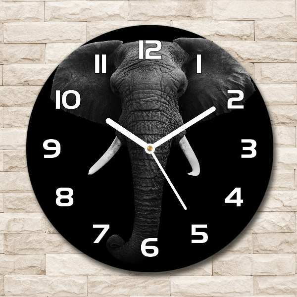 Reloj de pared redondo Elefante africano