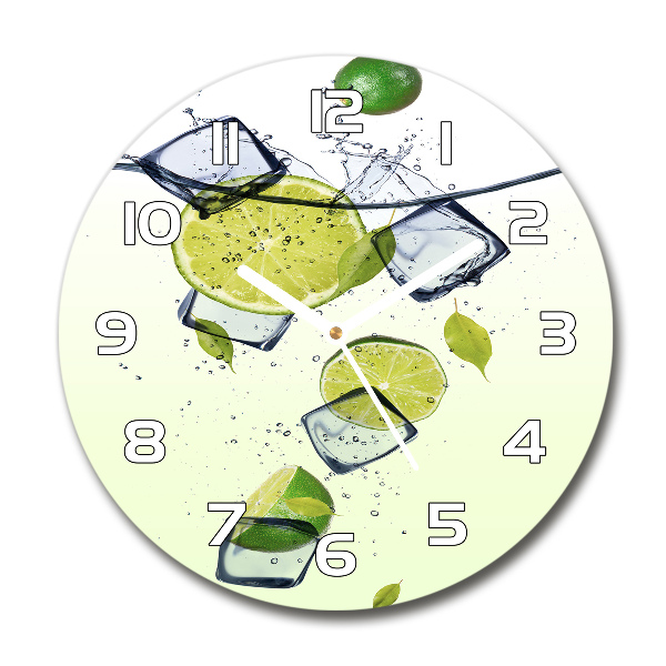 Reloj de cristal redondo Limas y hielo