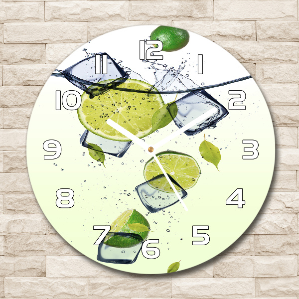 Reloj de cristal redondo Limas y hielo