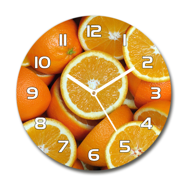 Reloj de pared redondo Mitades de naranja