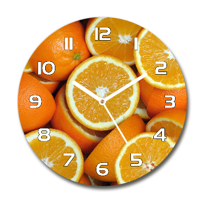 Reloj de pared redondo Mitades de naranja