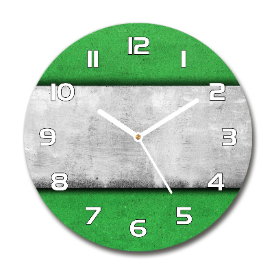 Reloj de cristal redondo Muro verde