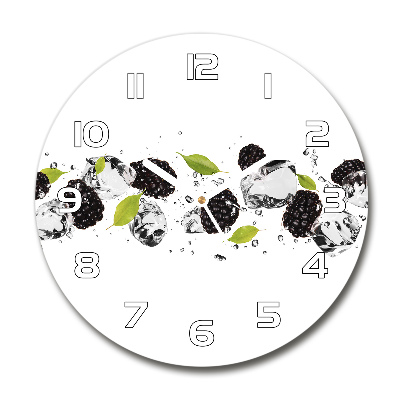 Reloj de pared redondo Cerezas y agua