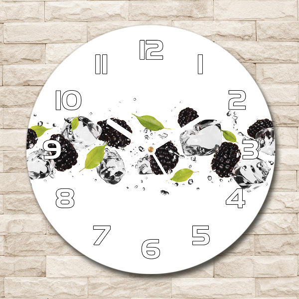 Reloj de pared redondo Cerezas y agua