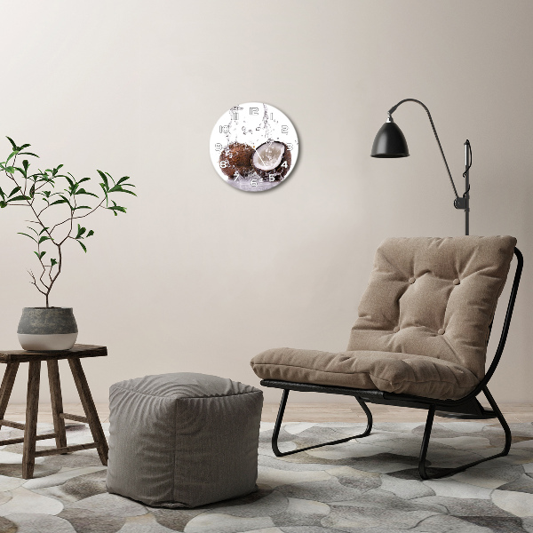 Reloj de pared redondo Coco y agua