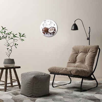Reloj de pared redondo Coco y agua