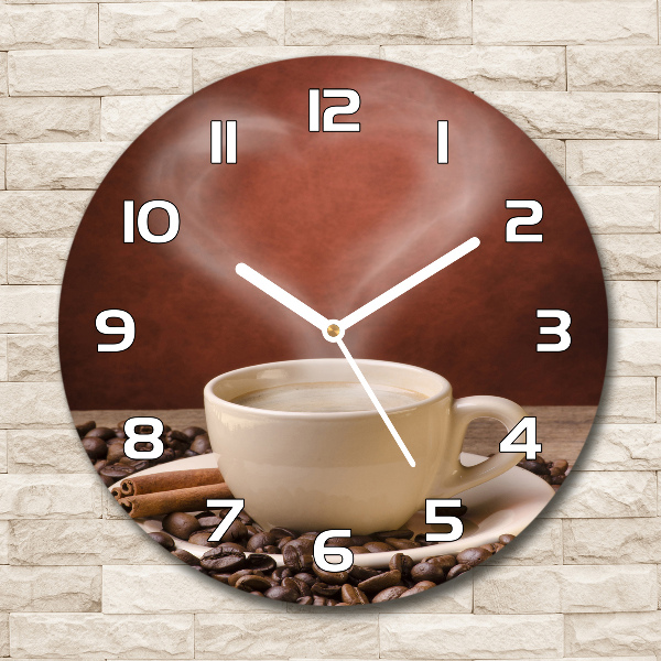Reloj de pared redondo Café aromático
