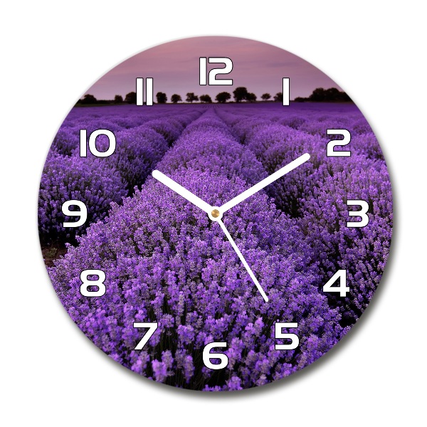 Reloj redondo pared Campo de lavanda
