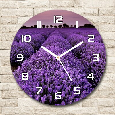 Reloj redondo pared Campo de lavanda