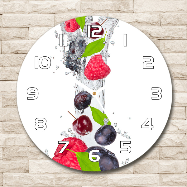 Reloj de pared redondo Fruta y agua