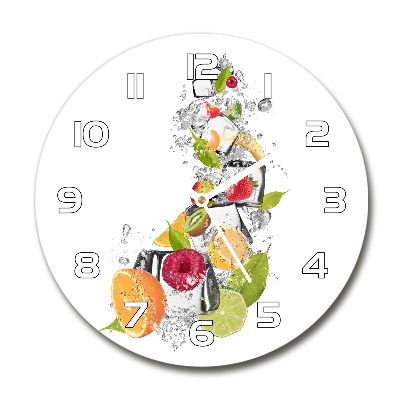 Reloj redondo pared Fruta con hielo