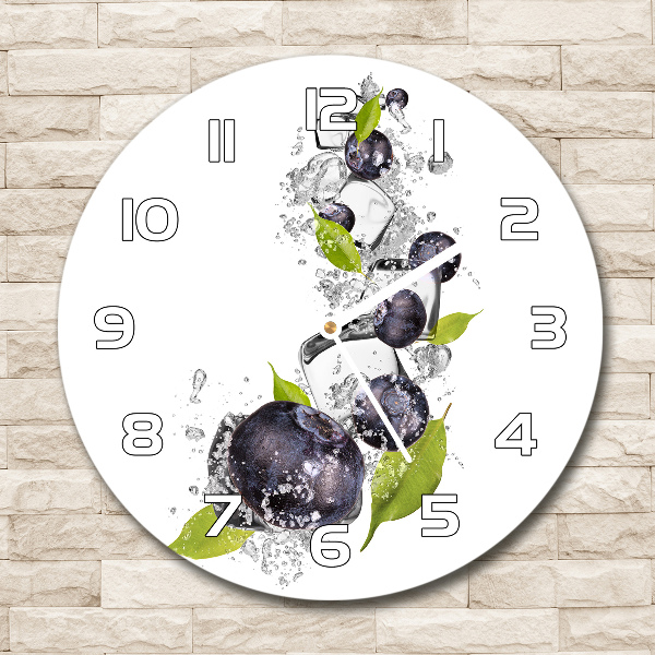 Reloj de cristal redondo Bayas con hielo
