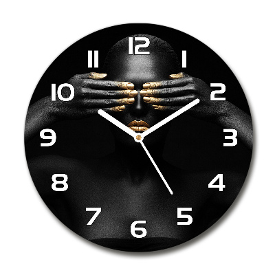 Reloj de pared redondo Mujer de negro
