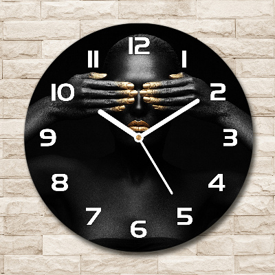 Reloj de pared redondo Mujer de negro