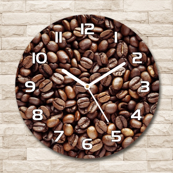 Reloj de pared redondo Granos de café