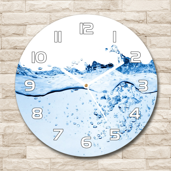 Reloj de cristal redondo Agua