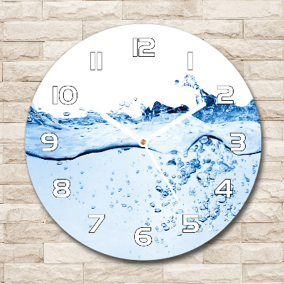 Reloj de cristal redondo Agua