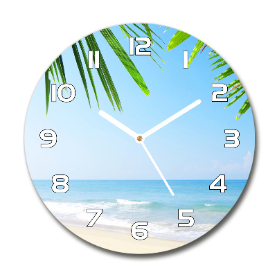 Reloj de pared redondo Playa tropical