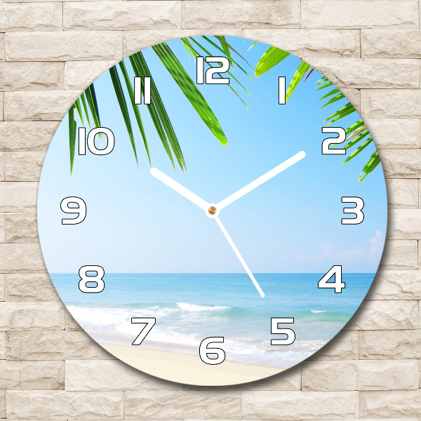 Reloj de pared redondo Playa tropical