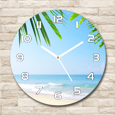 Reloj de pared redondo Playa tropical