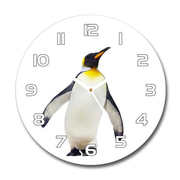 Reloj de cristal redondo Pingüino