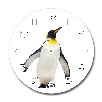 Reloj de cristal redondo Pingüino
