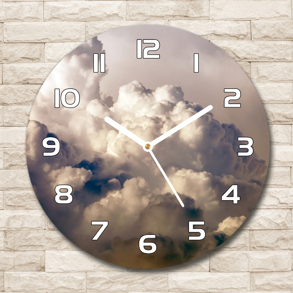 Reloj de pared redondo Nubes en el cielo