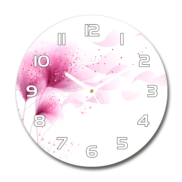 Reloj redondo pared Flor rosa