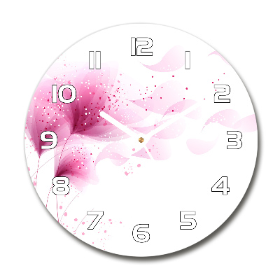 Reloj redondo pared Flor rosa