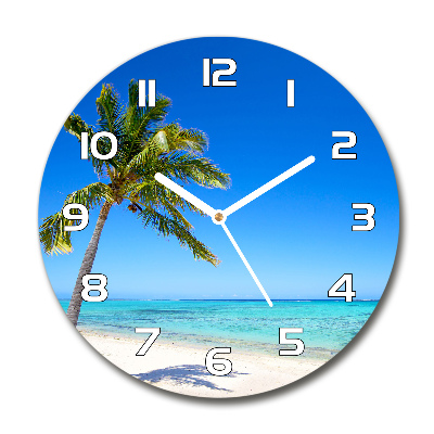 Reloj de pared redondo Playa tropical