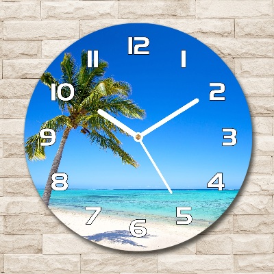 Reloj de pared redondo Playa tropical