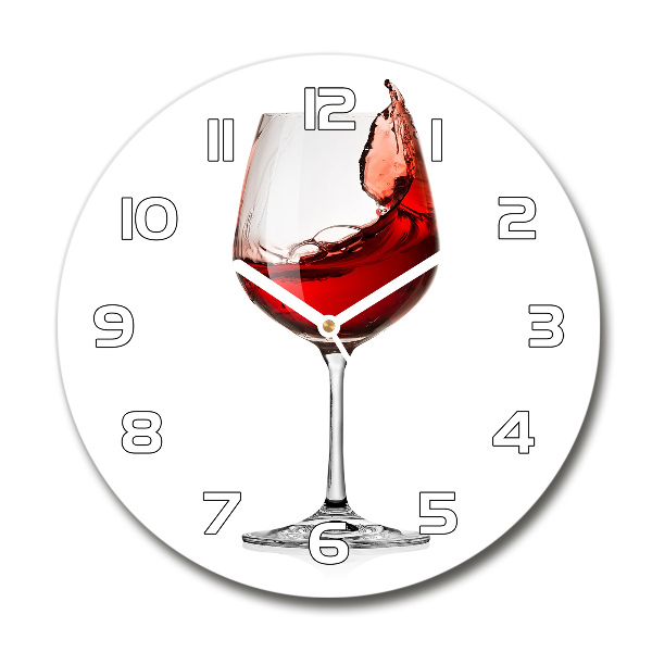 Reloj de pared redondo Vino tinto