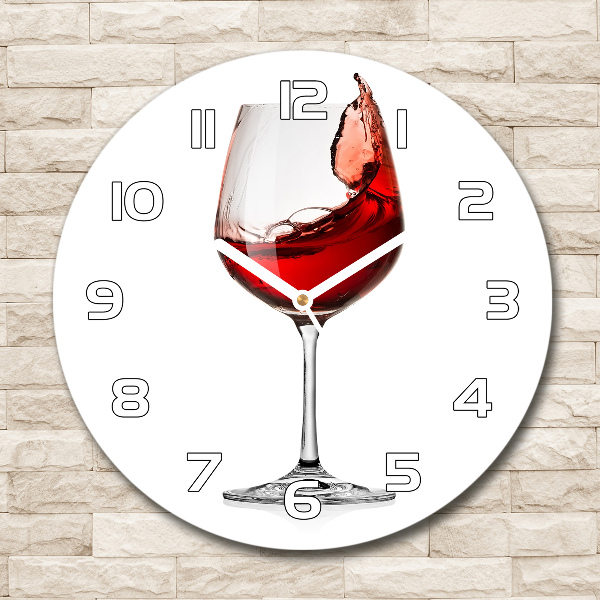 Reloj de pared redondo Vino tinto
