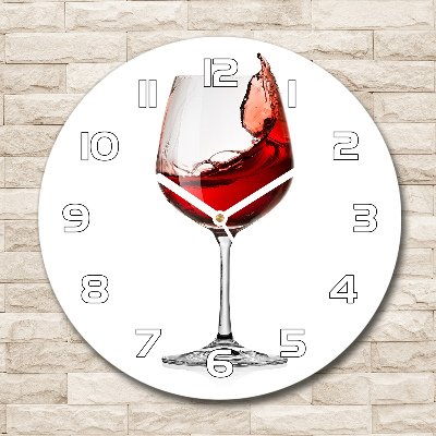 Reloj de pared redondo Vino tinto